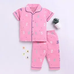 clt.s Girls Typographic Print Shirt & Pyjamas Set-picture-33
