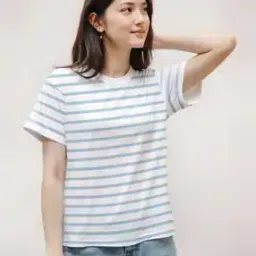 Women Striped Loose-Fit Round-Neck T-Shirt-image-52