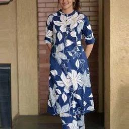 18india Women Floral Print Straight Kurta Set-picture-11