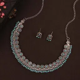 brado jewellery Women Stone-Studded Necklace & Earrings Set -picture-15