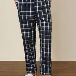sleepz by raymond Men Checked Pyjamas with Elasticated Waist-picture-35