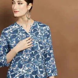 melange by lifestyle Women Paisley Pattern Straight Kurti-picture-20
