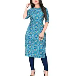 Women Printed Straight Kurti-image-49