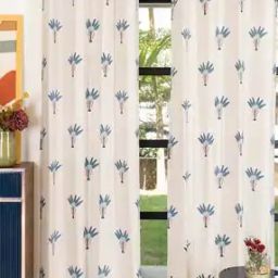 urban space Pack of 2 Floral Print Window Curtains with Eyelets-picture-45