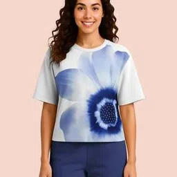 hellcat Women Floral Print Oversized Fit T-Shirt-picture-53