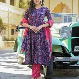 aradhna Women Embellished and Embroidery Anarkali Kurta Set-picture-20