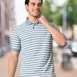unicus apparel Men Striped Polo T-Shirt with Short Sleeves-picture-33