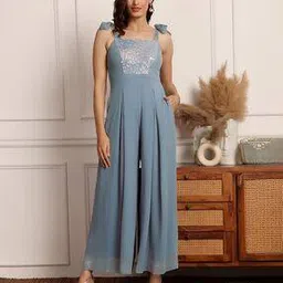 Square-Neck Embellished Jumpsuit-image-31