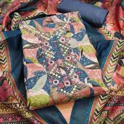 leeli peeri designer Women Embroidered 3-Piece Unstitched Dress Material-picture-45