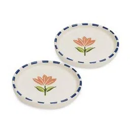 pure home and living Set of 2 Blue & White Hand Painted Coasters-picture-14