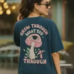 fabflee x ag Women Typographic Print Regular Fit Crew-Neck T-Shirt-picture-51