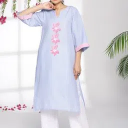 letsdressup Women Floral Print No Darts Straight Kurta-picture-22