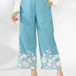 Women Floral Print Palazzos-image-18