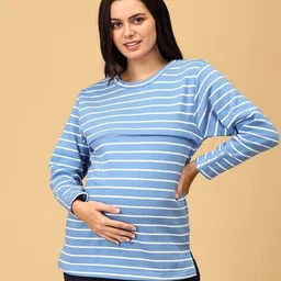 the mom store Women Stripes Sweatshirt image 1