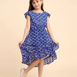 pixie n prince Girls Floral Fit and Flare Dress-picture-24