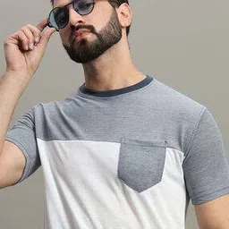 Men Colour-Block Regular Fit Crew- Neck T-Shirt-image-18