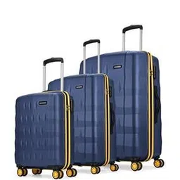 aristocrat Set of 3 Striped Trolley Bags with Number Lock-picture-34