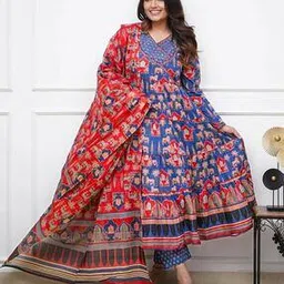 leriya fashion Women Printed Flared Kurta Set-picture-31