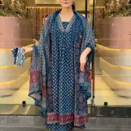 gosriki Women Floral Anarkali Kurta Set-picture-45