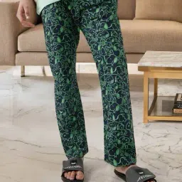 bewakoof Men's Peanuts Snoopy & All Over Printed Pyjamas image 1