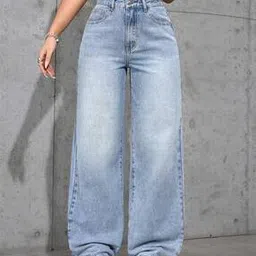 nucouths Women Heavily Washed Wide-Leg Jeans -picture-42