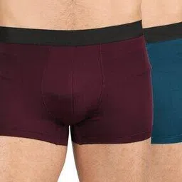Men Pack of 2 Regular Fit Trunks -image-1