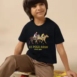 Boys Graphic Regular Fit Crew-Neck T-Shirt-image-69