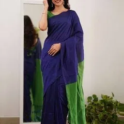 indie picks Banarasi Art Silk Traditional Half-and-Half Saree-picture-44
