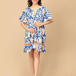 the mom store Women Ikat A-line Dress-picture-28