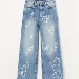 fame forever by lifestyle Girls Mid-Wash Flared Jeans -picture-12