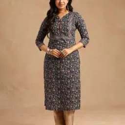 svaraa Women Floral Print Straight Kurta-picture-37
