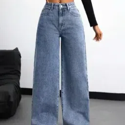 sendipo Women Lightly Washed Wide Jeans-picture-18