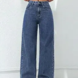 sendipo Women Lightly Washed Wide Jeans-picture-39