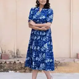 raiyani enterprise x ag Women Printed Fit & Flare Dress-picture-37