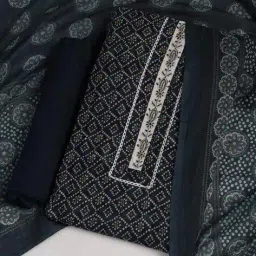 mbz.in by meena bazaar Women Bandhani Print 3-Piece Unstitched Dress Material image 1