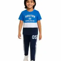 chilins Boys Typographic Print Lounge Pants & T-Shirt Set-picture-44