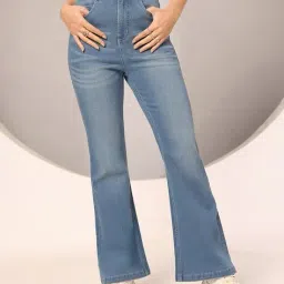 dolce crudo Women Bootcut Jeans with 5-Pocket Styling image 1