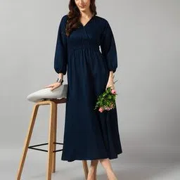 raiyani enterprise x ag Women Fit & Flare Dress with Puff Sleeves-picture-25