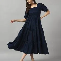 raiyani enterprise x ag Women Square-Neck Tiered Dress-picture-35