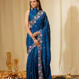 kasee Women Embroidered Saree with Cut-Out Border-picture-29