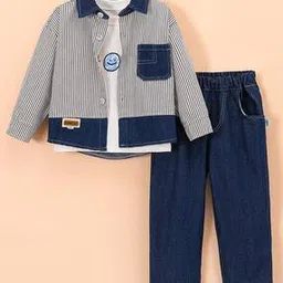 hopscotch Boys Graphic Print T-Shirt & Jeans Set with Shirt-picture-20