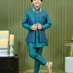 ahhaaaa Boys Embellished Sherwani Set-picture-23