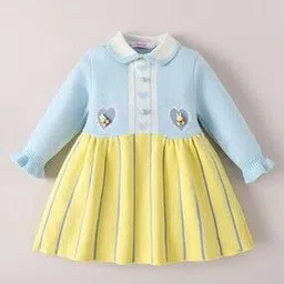 hopscotch Girls Stripes Fit and Flare Dress-picture-11