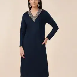 rangmanch by pantaloons Women Embroidered Straight Kurta-picture-12