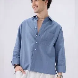 vastrado Men Boxy Fit Shirt with Patch Pocket-picture-29