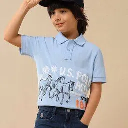 u.s. polo assn. Boys Cotton Graphic Polo T-Shirt-picture-39