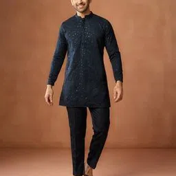 kisah Men Embellished Regullar Fit Long Kurta-picture-25