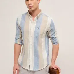 the bear house Men Stripes Slim Fit Shirt-picture-31