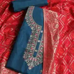 mbz.in by meena bazaar Women Embroidered 3-piece Unstitched Dress Material-picture-14