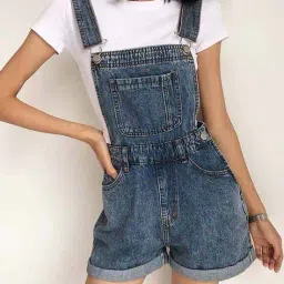 lulu & sky Women Cotton Dungaree image 1